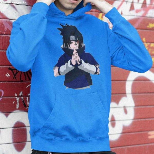 Naruto Sasuke Uchiha kapucnis pulóver - egyedi mintás, 4 színben, 5 méretben