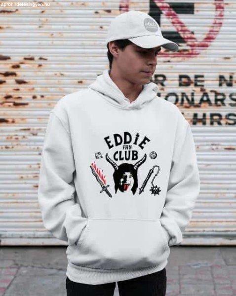 Eddie fan club stranger things kapucnis pulóver - egyedi mintás, 4 színben, 5
méretben