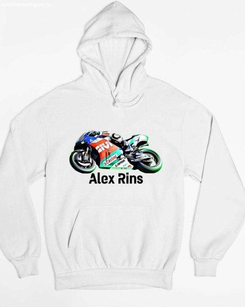 Alex Rins motorversenyző kapucnis pulóver - egyedi mintás, 4 színben, 5
méretben