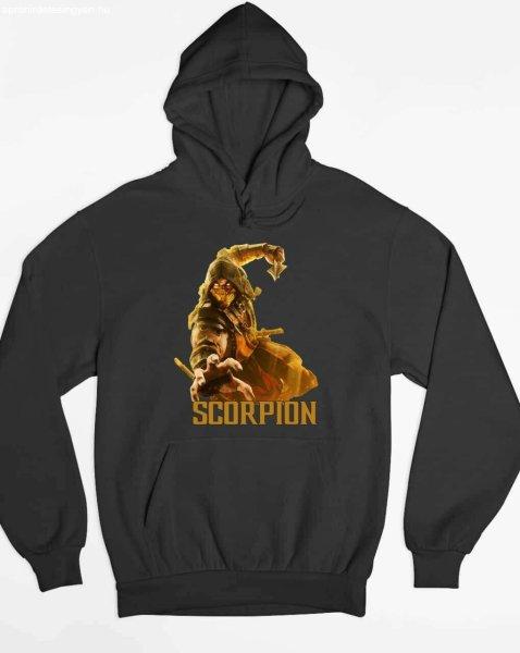 Mortal Kombat Scorpion pulóver - egyedi mintás, 4 színben, 5 méretben