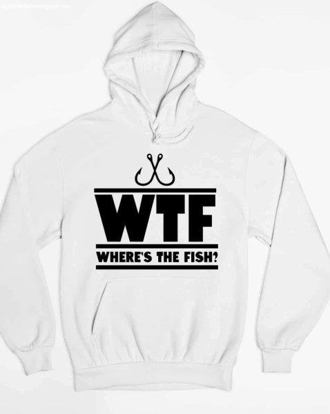 Wtf where is the fish horog pulóver - egyedi mintás, 4 színben, 5 méretben