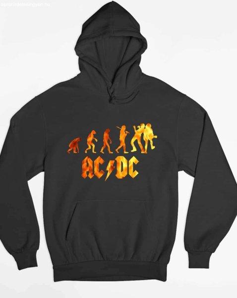 AC/DC zenekaros lángoló pulóver - egyedi mintás, 4 színben, 5 méretben