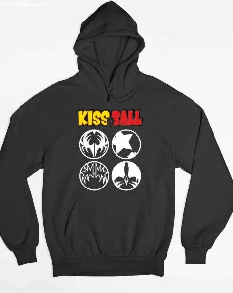 Kiss Ball-fehér szimbólum pulóver - egyedi mintás, 4 színben, 5 méretben