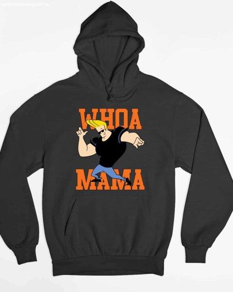 Johnny Bravo whoa mama pulóver - egyedi mintás, 4 színben, 5 méretben