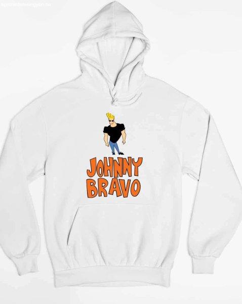 Johnny Bravo rajzfilm logós pulóver - egyedi mintás, 4 színben, 5 méretben