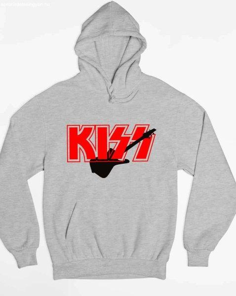 Kiss Kiss Kiss gitár pulóver - egyedi mintás, 4 színben, 5 méretben