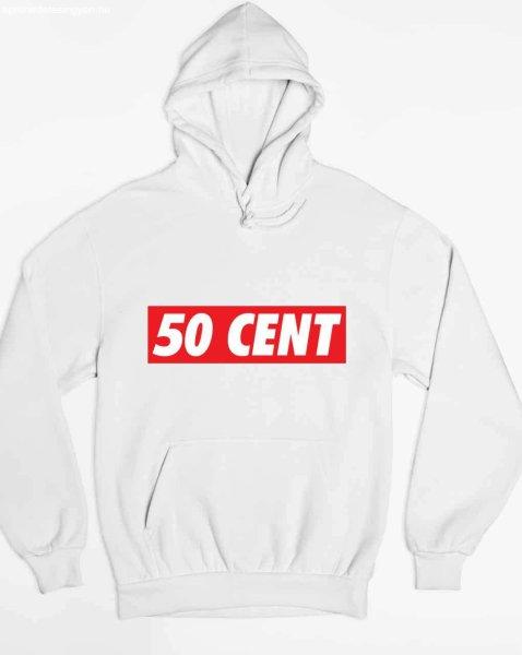 50 cent rapper felirat logó pulóver - egyedi mintás, 4 színben, 5 méretben