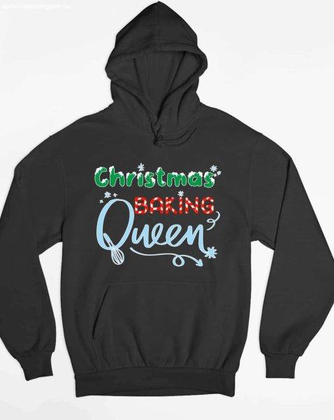 Christmas baking queen pulóver - egyedi mintás, 4 színben, 5 méretben