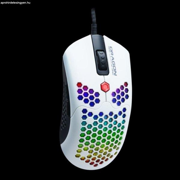 Dragon War Phoenix Honeycomb Gamer mouse White