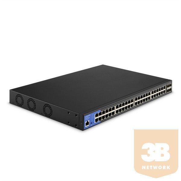LINKSYS Switch LGS352MPC, 48x1000Mbps 4xSFP+, POE+ (48-Port Business managed
POE+ Gigabit Switch + 4 SFP+ port)