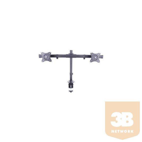 Multibrackets asztali rögzítő Deskmount Basic Dual, dönthető, forgatható
konzol, 15-27", fekete