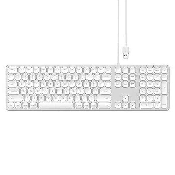 Satechi billentyűzet Aluminium Vezetékes USB Keyboard Mac számára, ezüst
