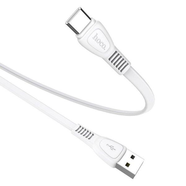HOCO kábel USB töltő Noah adatkábel Type-c X40 1 méter fehér