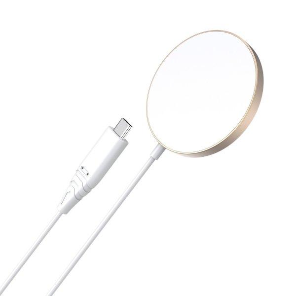 Choetech mágneses vezeték nélküli töltő 15W MagSafe iPhone 12/13/14 arany
(T518-F-GO)