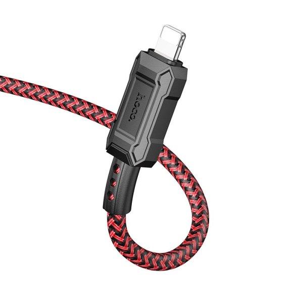 HOCO kábel USB - iPhone Lightning 8-pin 2,4A Leader X94 piros