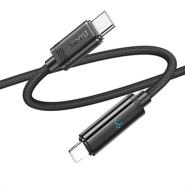 HOCO kábel USB Iphone Lightning 8-pin Power Delivery 27W U127 1,2m fekete
