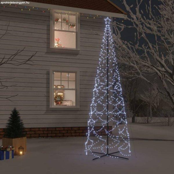 Kúp alakú karácsonyfa 1400 hideg fehér LED-del 160 x 500 cm