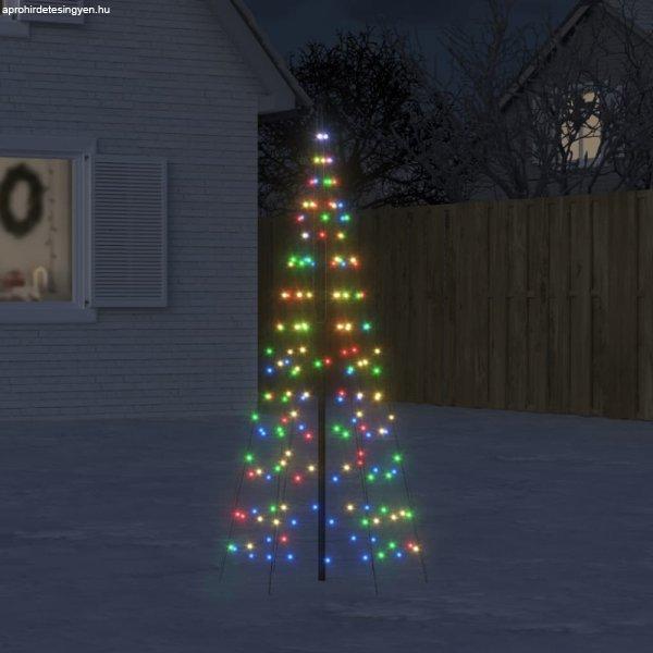Színes karácsonyfa zászlórúdon 200 LED-del 180 cm