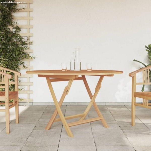 Tömör tíkfa összecsukható kerti asztal Ø 110 x 75 cm