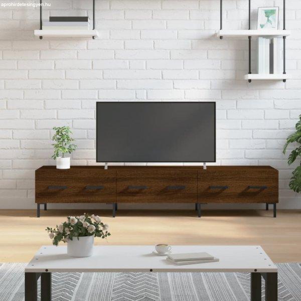 Barna tölgyszínű szerelt fa TV-szekrény 150 x 36 x 50 cm