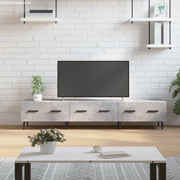 Betonszürke szerelt fa TV-szekrény 150 x 36 x 50 cm