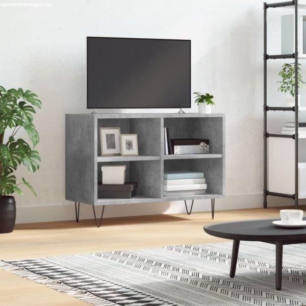 Betonszürke szerelt fa TV-szekrény 69,5x30x50 cm