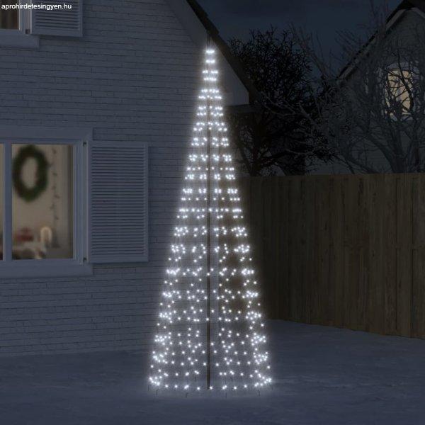 Hideg fehér karácsonyfa lámpa zászlórúdon 550 LED-del 300 cm