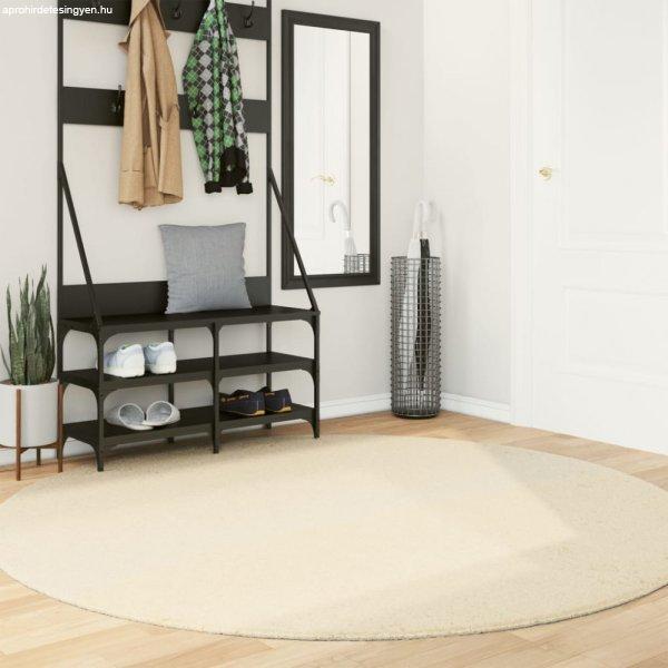 HUARTE krémszínű rövid szálú puha és mosható szőnyeg Ø 200 cm