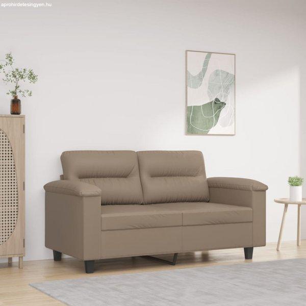 2 személyes cappuccino színű műbőr kanapé 120 cm