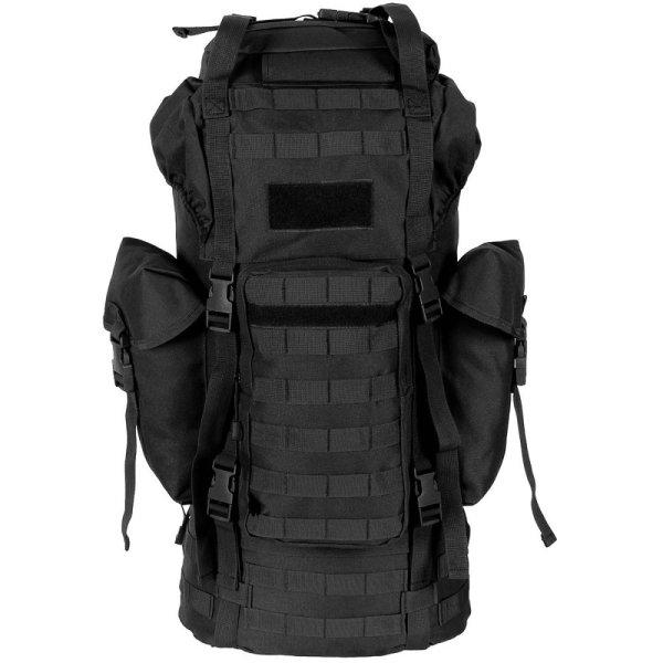 MFH - BW Combat Backpack, "MOLLE", 65 l, aluminium rod, black -
merevített hátizsák / fekete