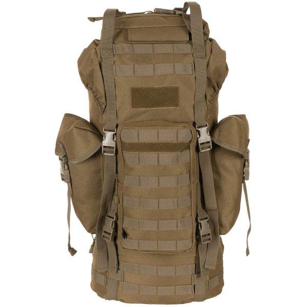 MFH - BW Combat Backpack, "MOLLE", 65 l, aluminium rod, coyote -
hátizsák, merevített / coyote barna