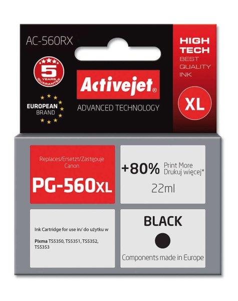 Activejet tusz do Canon PG-560XL reg AC-560RX tintapatron 1 dB Kompatibilis Nagy
(XL) kapacitású Fekete