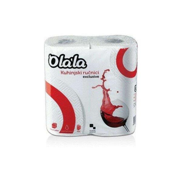 Olala konyha kéztörlő 3 rétegű fehér 2x70lap, 15 csomag/zsák