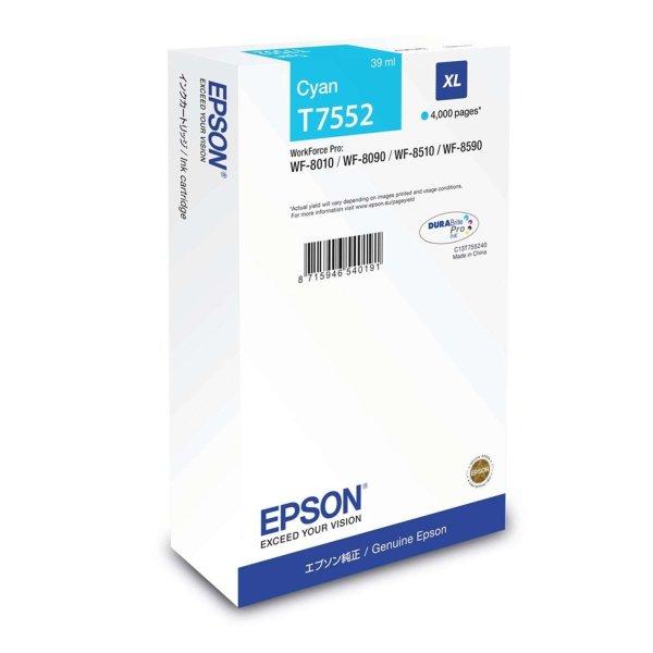 Epson T7552 Tintapatron Cyan 4.000 oldal kapacitás, C13T755240