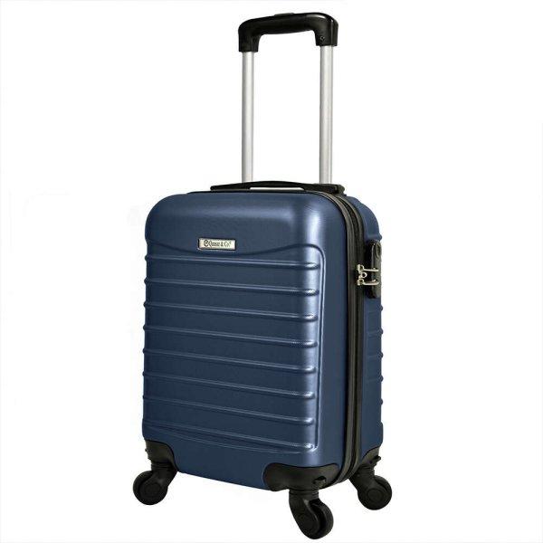 Quasar & Co. kabin bőrönd, Line modell, 40 x 30 x 20 cm, 4 levehető kerekek,
ABS, Sötétkék