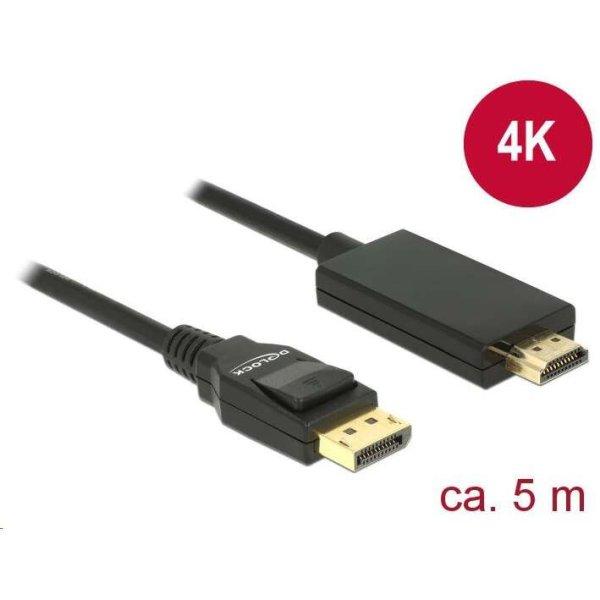 Delock Displayport 1.2 > High Speed HDMI-A passzív 4K 5 m fekete kábel (85319)
(delock-85319)