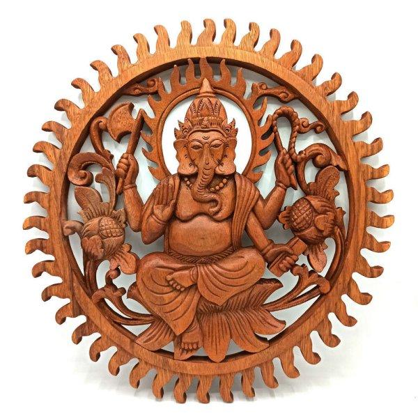Faragott falidísz - Ganesha
