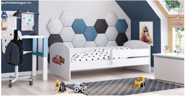 Kobi Luk Ifjúsági ágy matraccal 140x70cm #fehér - Többféle matricával