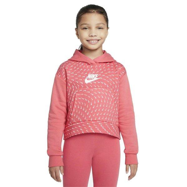 Nike G NSW Flc Aop kapucnis pulóver DM8231603 gyerek Rózsaszín S