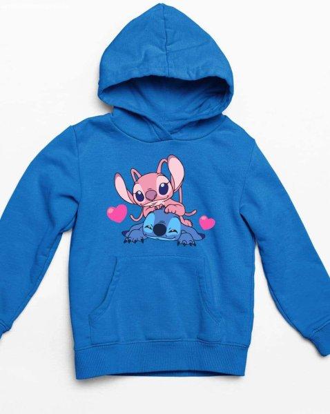 Stitch and Angel szivecskés gyerek pulóver - egyedi mintás, több színben
és méretben (XS-XL)