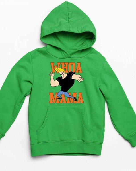 Johnny Bravo whoa mama gyerek pulóver - egyedi mintás, több színben és
méretben (XS-XL)