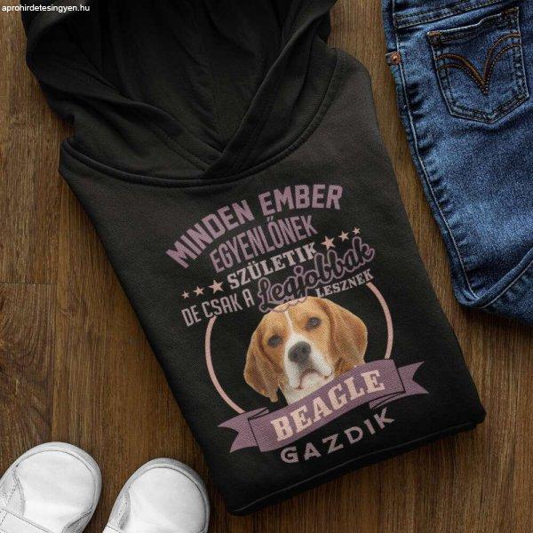 Minden ember egyenlőnek születik de csak a legjobbak lesznek beagle gazdik
gyerek pulóver - egyedi mintás, több színben és méretben (XS-XL)