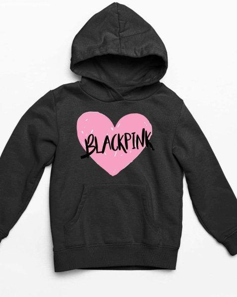 Blackpink rózsaszín szív gyerek pulóver - egyedi mintás, több színben és
méretben (XS-XL)