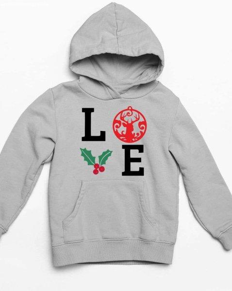 Love Christmas gyerek pulóver - egyedi mintás, több színben és méretben
(XS-XL)