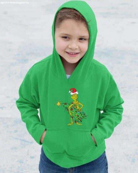 Grinch karácsonyfával gyerek pulóver - egyedi mintás, több színben és
méretben (XS-XL)