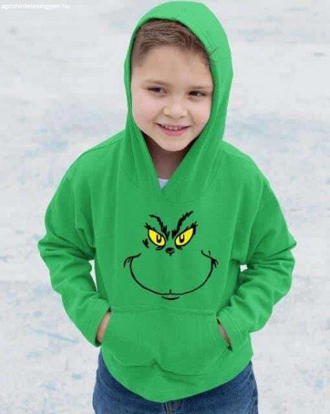 Grinch arc gyerek pulóver - egyedi mintás, több színben és méretben
(XS-XL)