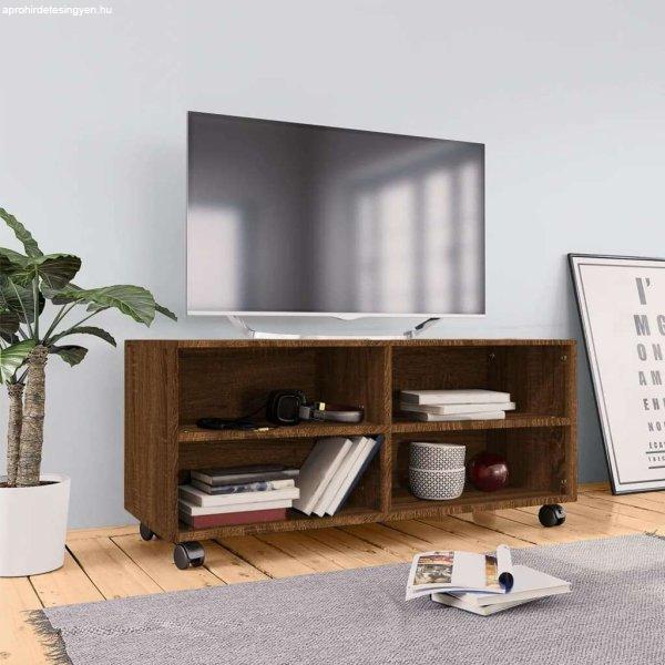 vidaXL barna tölgyszínű szerelt fa TV-szekrény 90x35x35 cm