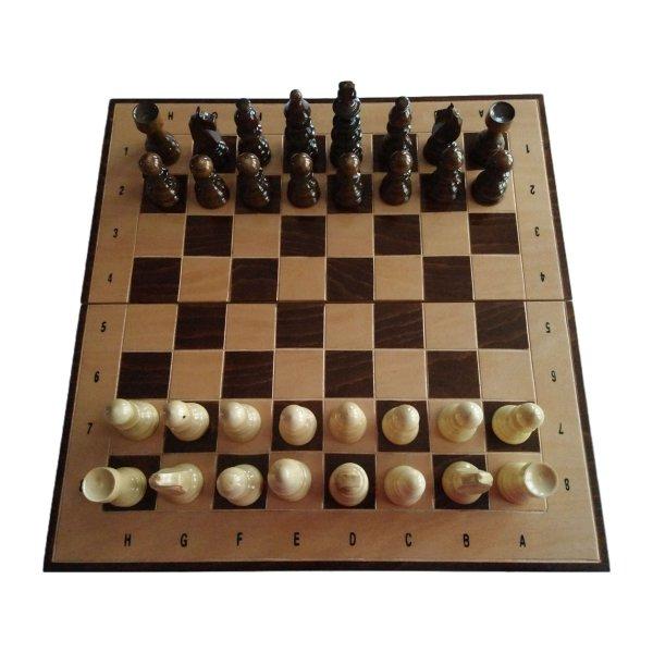 Fa sakk készlet 44x44 cm bükkfa sakk tábla doboz számozott klaszikus
sakkfigura backgammon dáma játék natúr