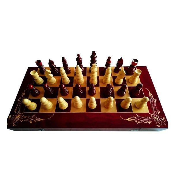  Gigantikus fa sakk készlet 65x65 cm bükkfa sakk tábla doboz sakkfigura
backgammon dáma játék piros
