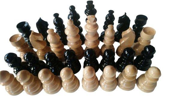 Nagy méretű sakkfigura, kézzel esztergált mogyorófa sakk bábu, király
11.5 cm fekete